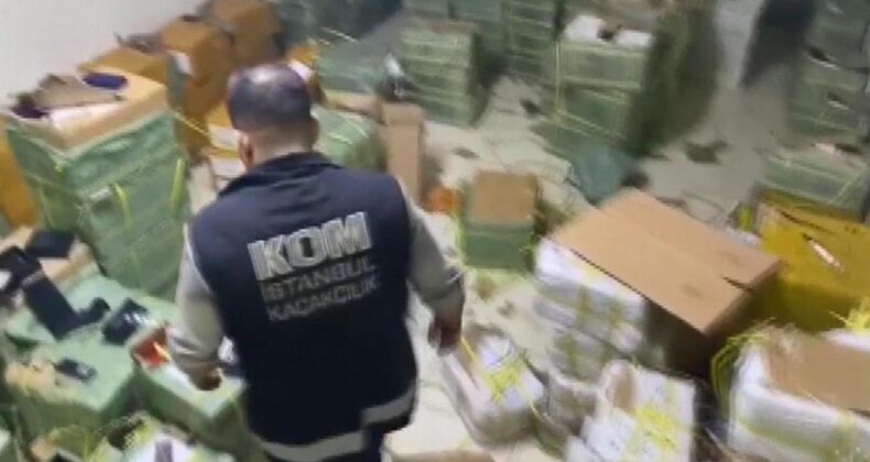 İstanbul’da kaçakçılık operasyonu! 115 milyon lira değerinde ürün ele geçirildi
