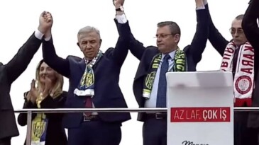 Özgür Özel, Mansur Yavaş ve Erdal Beşikçioğlu bir arada