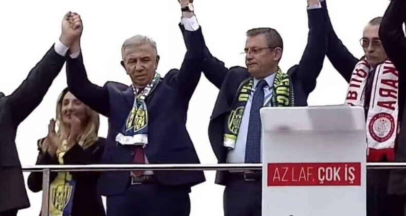 Özgür Özel, Mansur Yavaş ve Erdal Beşikçioğlu bir arada